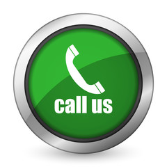 call us green icon phone sign