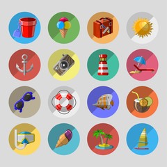 Turism icons set