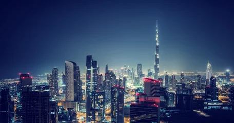 Crédence de cuisine en verre imprimé Burj Khalifa Beau paysage urbain de Dubaï