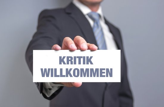 Kritik willkommen - Konzept