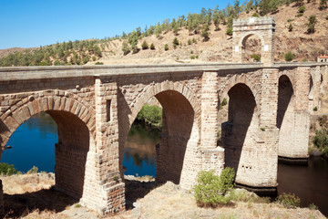 Fototapeta na wymiar Alcantara Roman Bridge, Alcantara, Spain