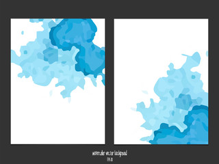 Vector background with watercolor blue.