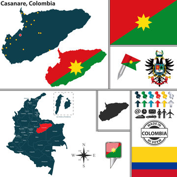 Map of Casanare, Colombia