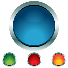 Circle Button Icon Set