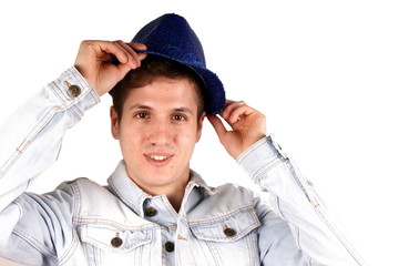 Boy with blue hat