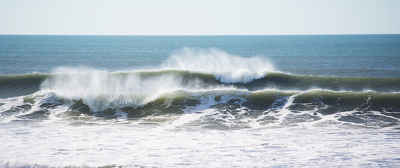 on the crest of a wave