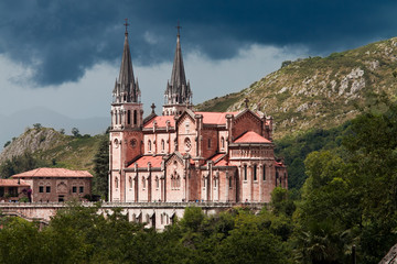 Fototapeta na wymiar Basilica of Santa Maria, Covadonga, Asturias, Spain