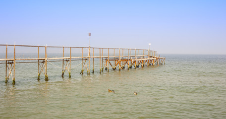 Footbridge on the sea