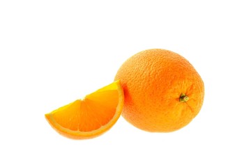 Whole orange and one quarter