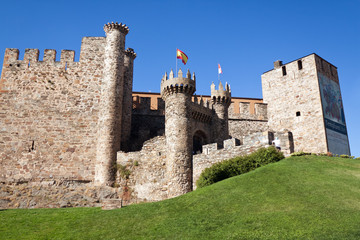 Fototapeta na wymiar Templarium castle, Ponferrada, Santiago Road, Spain