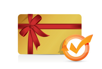 gift card check mark cycle illustration