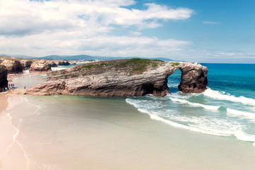 Beach of cathedrals, Galicia, Spain