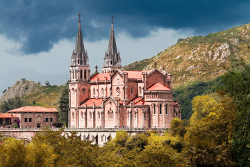 Fototapeta na wymiar Basilica of Santa Maria, Covadonga, Asturias, Spain