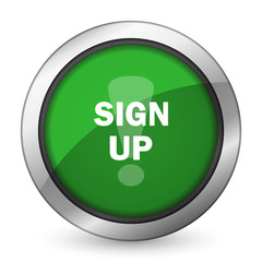 sign up green icon