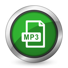 mp3 file green icon