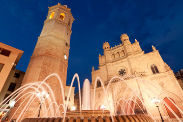 Cathedral and Fadri tower at Castellon de la Plana Valencian Com