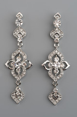 Earrings with gems