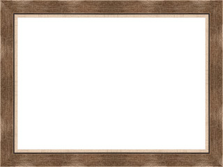 Wooden frame on white