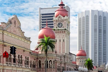 Fotobehang Clock tower of Sultan Abdul Samad. Kuala Lumpur, Malaysia © Mik Man