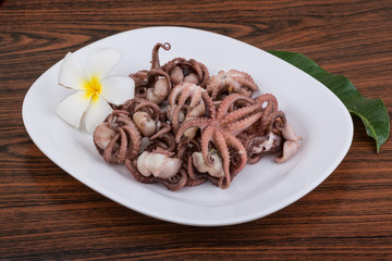 Boiled octopus