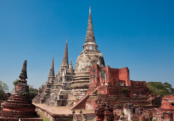 Fototapeta premium ruins of temple Phra Si Sanphet, Ayutthaya, Thailand
