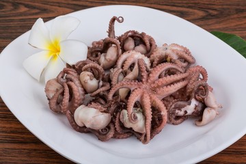 Boiled octopus