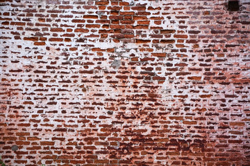 Ancient brick wall. Picture can be used as a background