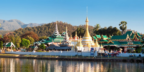 Temple Chong Klang and Chong Kham in Mae Hong Son province, Nort
