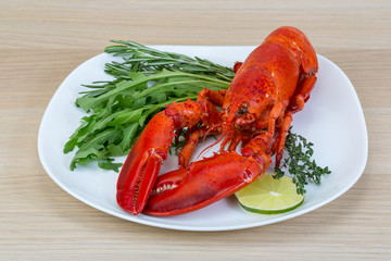 Boiled lobster
