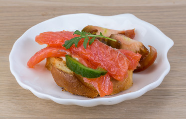 Tapas with salmon