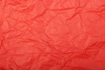 color crumpled paper. Red color