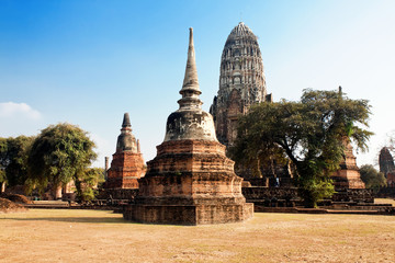 ruins of temple Ratchaburana in Ayutthaya, Thailand