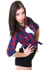 	attractive young woman dancing