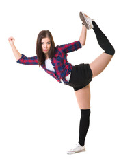 	attractive young woman dancing
