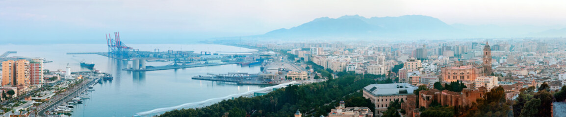 Panorama of Malaga, Spain