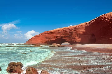 Fototapete Marokko Strand von Legzira, Sidi Ifni, Souss-Massa-Draa, Marokko