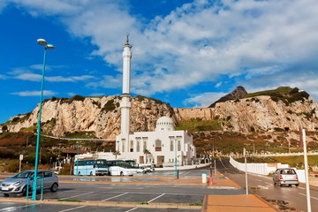 Fototapeta na wymiar Mosque Ibrahim al-Ibragim at Europa Point, Gibraltar