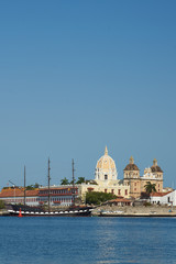 Fototapeta na wymiar Historic Waterfront of Cartagena de Indias