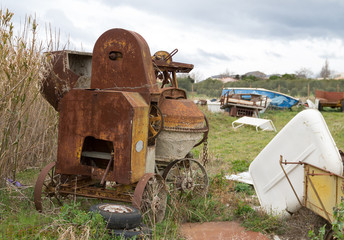 bétonnière rouillée 