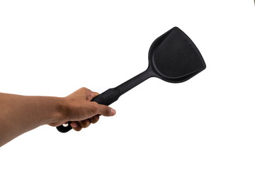 Had hold urner made of plastic isolated white background