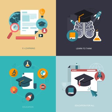 vector set of education banners