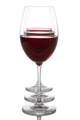 Red wine isolated on white background/with clipping path