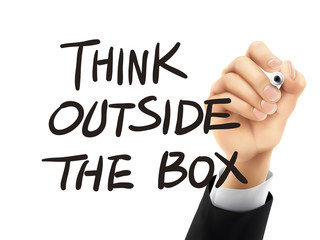 think outside the box written by 3d hand