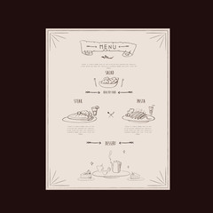 elegant restaurant menu design