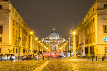 Fototapeta na wymiar Saint Peter cathedral in Rome Italy