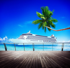 Summer Seascape Skylline Cruise Sea Route Destination Concept