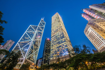View of Hong Kong during sunset hours