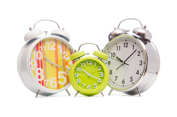 Alarm clock isolated on the white background