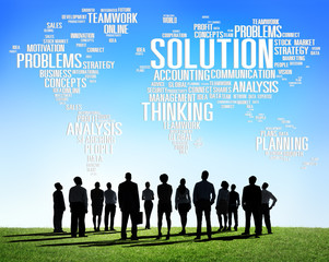 Solution Solve Problem Strategy Vision Decision Concept