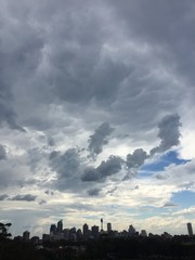 Obraz na płótnie Canvas clouds over sydney